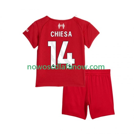 Koszulka Liverpool Federico Chiesa 14 Dziecięca Domowy Komplet 2025-2026 Krótkie Rękawy