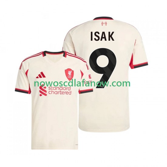 Koszulka Liverpool ISAK 9 Męska Wyjazdowy Komplet 2025-2026 Krótkie Rękawy