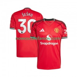 Koszulka Manchester United Benjamin Sesko 30 Męska Domowy Komplet 2025-2026 Krótkie Rękawy