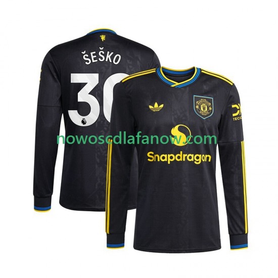 Koszulka Manchester United Benjamin Sesko 30 Męska Trzeci Komplet 2025-2026 Długie Rękawy