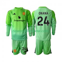 Koszulka Manchester United Andre Onana 24 Bramkarskie Dziecięca Czwarty Komplet 2025-2026 Długie Rękawy