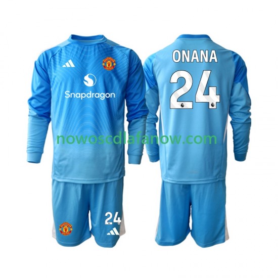Koszulka Manchester United Andre Onana 24 Bramkarskie Dziecięca Domowy Komplet 2025-2026 Długie Rękawy