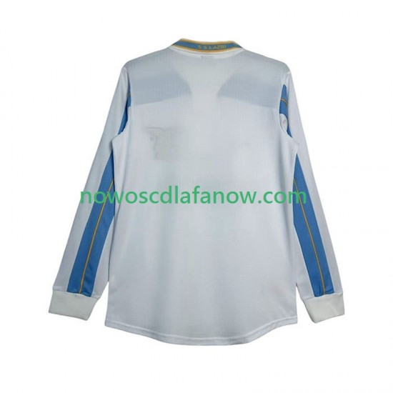 Koszulka SS Lazio 2000 Retro Męska Wyjazdowy Komplet 1999 Długie Rękawy