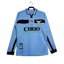 Koszulka SS Lazio Retro Męska Domowy Komplet 1998 1999 Długie Rękawy