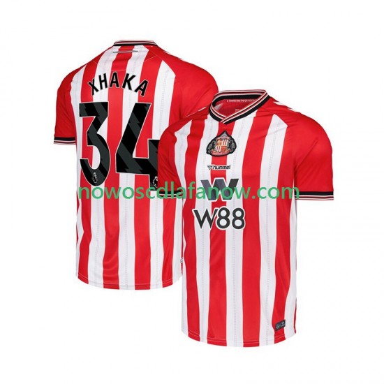 Koszulka Sunderland Granit Xhaka 34 Męska Domowy Komplet 2025-2026 Krótkie Rękawy