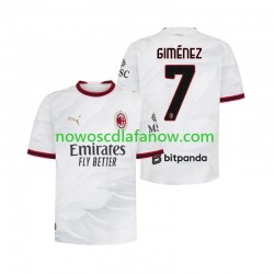 Koszulka AC Milan Gimenez 7 Męska Wyjazdowy Komplet 2026-2027 Krótkie Rękawy