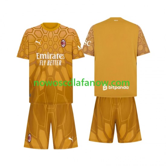 Koszulka AC Milan Bramkarskie Dziecięca Domowy Komplet 2026-2027 Krótkie Rękawy
