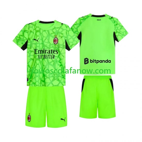 Koszulka AC Milan Bramkarskie Dziecięca Trzeci Komplet 2026-2027 Krótkie Rękawy