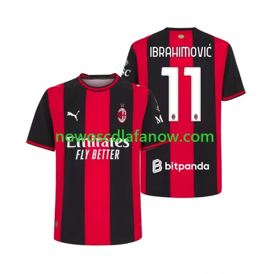 Koszulka AC Milan Ibrahimović 11 Męska Domowy Komplet 2026-2027 Krótkie Rękawy