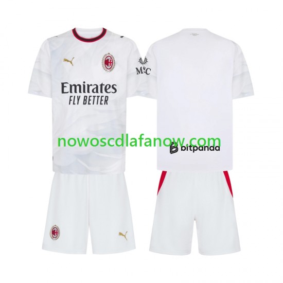 Koszulka AC Milan Dziecięca Wyjazdowy Komplet 2026-2027 Krótkie Rękawy