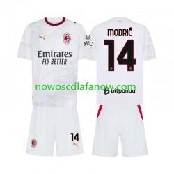 Koszulka AC Milan Modrić Luka 14 Dziecięca Wyjazdowy Komplet 2026-2027 Krótkie Rękawy