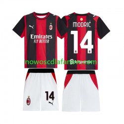 Koszulka AC Milan Modrić Luka 14 Dziecięca Domowy Komplet 2026-2027 Krótkie Rękawy