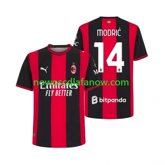 Koszulka AC Milan Modrić Luka 14 Męska Domowy Komplet 2026-2027 Krótkie Rękawy
