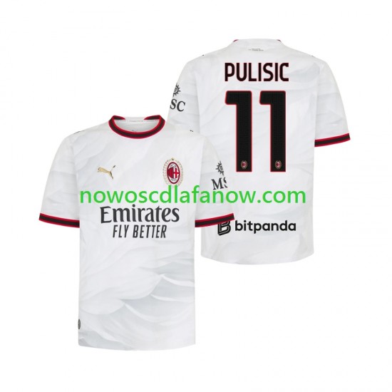 Koszulka AC Milan Pulisic 11 Męska Wyjazdowy Komplet 2026-2027 Krótkie Rękawy