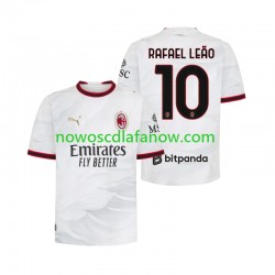Koszulka AC Milan Rafael Leao 10 Męska Wyjazdowy Komplet 2026-2027 Krótkie Rękawy