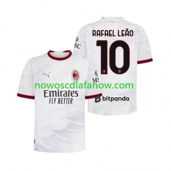 Koszulka AC Milan Rafael Leao 10 Męska Wyjazdowy Komplet 2026-2027 Krótkie Rękawy