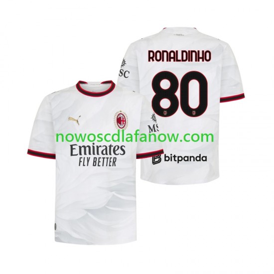 Koszulka AC Milan Ronaldinho 80 Męska Wyjazdowy Komplet 2026-2027 Krótkie Rękawy