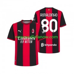 Koszulka AC Milan Ronaldinho 80 Męska Domowy Komplet 2026-2027 Krótkie Rękawy