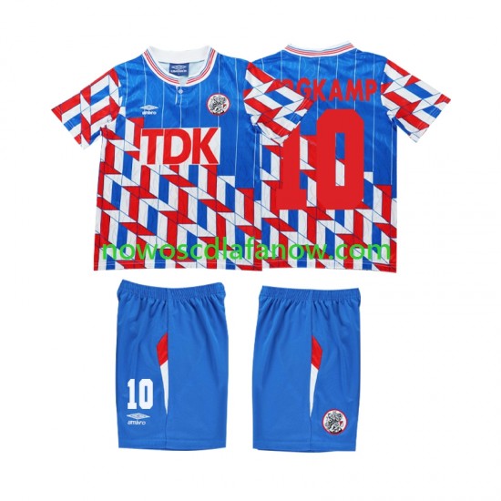 Koszulka AFC Ajax BERGKAMP 10 1989 1990 Retro Dziecięca Wyjazdowy Komplet Długie Rękawy