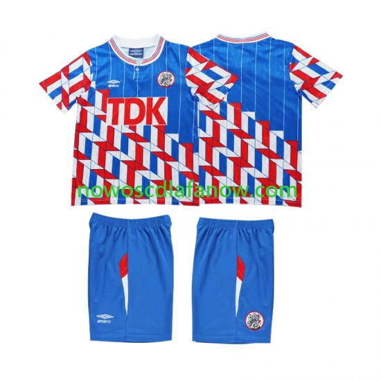 Koszulka AFC Ajax 1989 1990 Retro Dziecięca Wyjazdowy Komplet Długie Rękawy