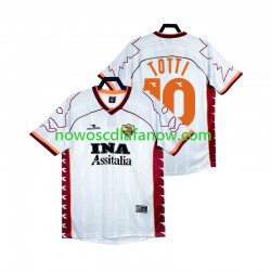 Koszulka AS Roma Totti 10 2000 Retro Męska Wyjazdowy Komplet 1999 Krótkie Rękawy