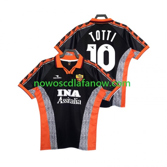 Koszulka AS Roma Totti 10 Retro Męska Trzeci Komplet 1998 1999 Krótkie Rękawy