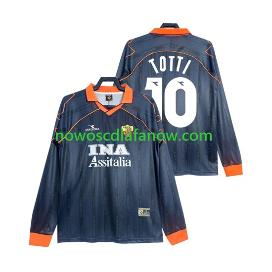 Koszulka AS Roma Totti 10 2000 Retro Męska Trzeci Komplet 1999 Długie Rękawy