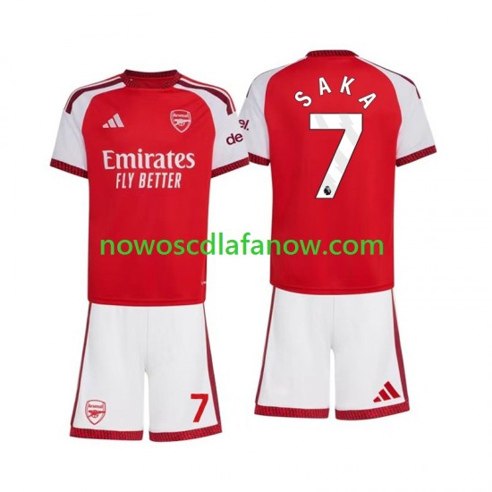 Koszulka Arsenal Bukayo Saka 7 Dziecięca Domowy Komplet 2026-2027 Krótkie Rękawy