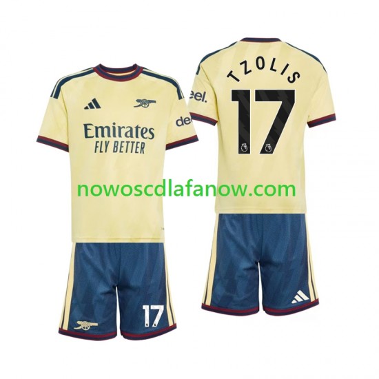 Koszulka Arsenal Christos Tzolis 17 Dziecięca Trzeci Komplet 2026-2027 Krótkie Rękawy