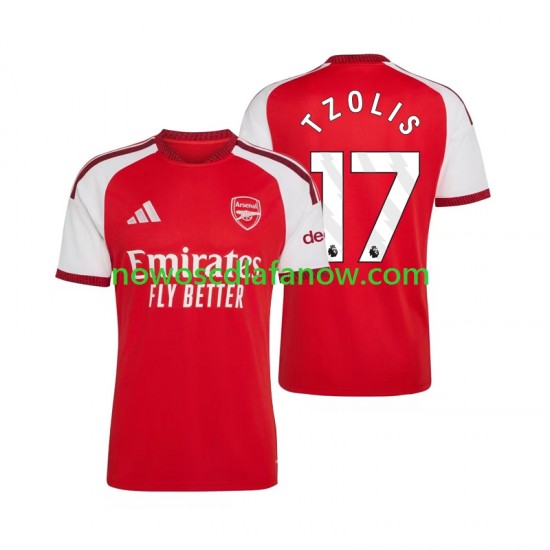 Koszulka Arsenal Christos Tzolis 17 Męska Domowy Komplet 2026-2027 Krótkie Rękawy