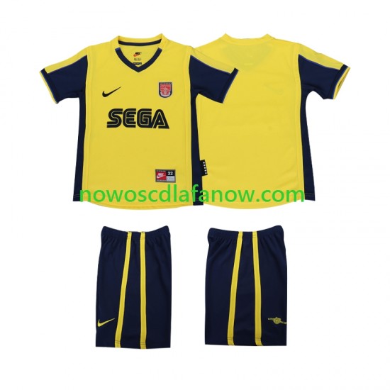 Koszulka Arsenal 2000 2001 Retro Dziecięca Wyjazdowy Komplet Krótkie Rękawy