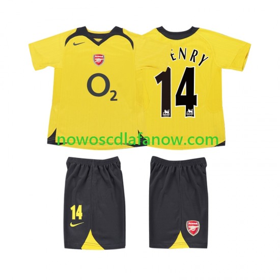 Koszulka Arsenal Thierry Henry 14 2005 Retro Dziecięca Wyjazdowy Komplet 2006 Krótkie Rękawy