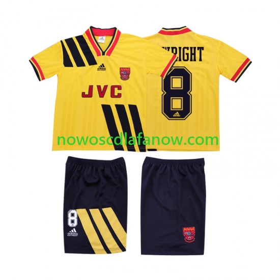 Koszulka Arsenal WRIGHT 8 1993 Retro Dziecięca Wyjazdowy Komplet 1994 Krótkie Rękawy