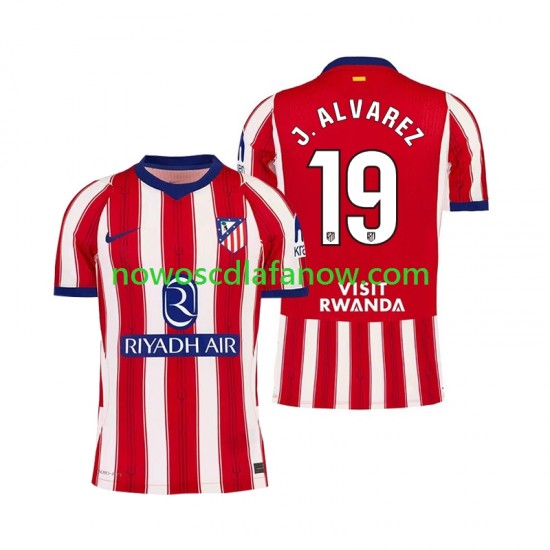 Koszulka Atlético Madryt Julian Alvarez 19 Męska Domowy Komplet 2026-2027 Krótkie Rękawy