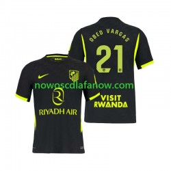 Koszulka Atlético Madryt Obed Vargas 21 Męska Wyjazdowy Komplet 2026-2027 Krótkie Rękawy