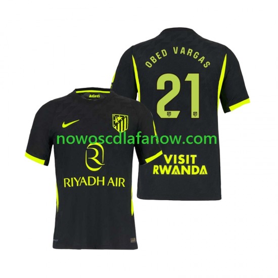 Koszulka Atlético Madryt Obed Vargas 21 Męska Wyjazdowy Komplet 2026-2027 Krótkie Rękawy