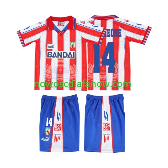 Koszulka Atlético Madryt SIMEONE 14 1996 1997 Retro Dziecięca Domowy Komplet Krótkie Rękawy