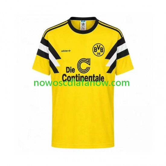 Koszulka Borussia Dortmund 1989 Retro Męska Domowy Komplet Krótkie Rękawy