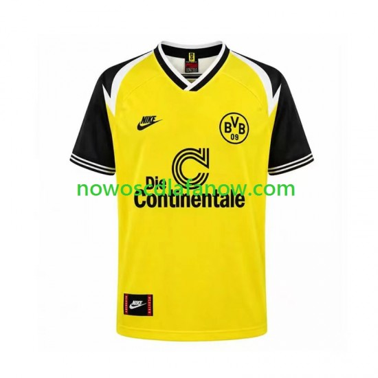 Koszulka Borussia Dortmund 1995 Retro Męska Domowy Komplet Krótkie Rękawy