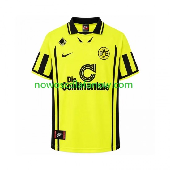 Koszulka Borussia Dortmund 1996 Retro Męska Domowy Komplet Krótkie Rękawy