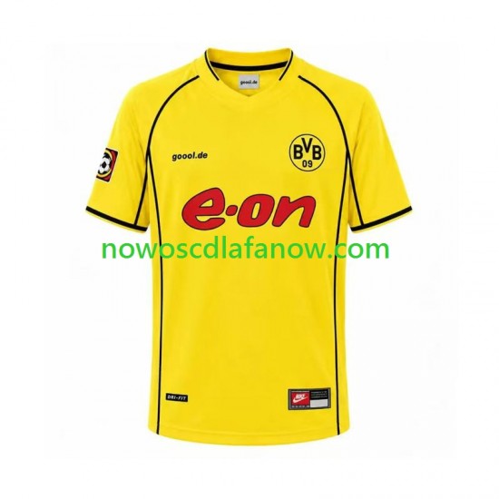 Koszulka Borussia Dortmund Retro Męska Domowy Komplet 2002 Krótkie Rękawy