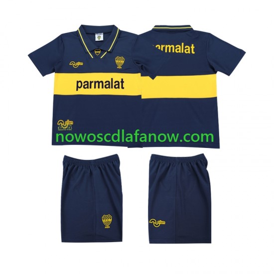 Koszulka CA Boca Juniors 1993 1995 Retro Dziecięca Domowy Komplet Krótkie Rękawy