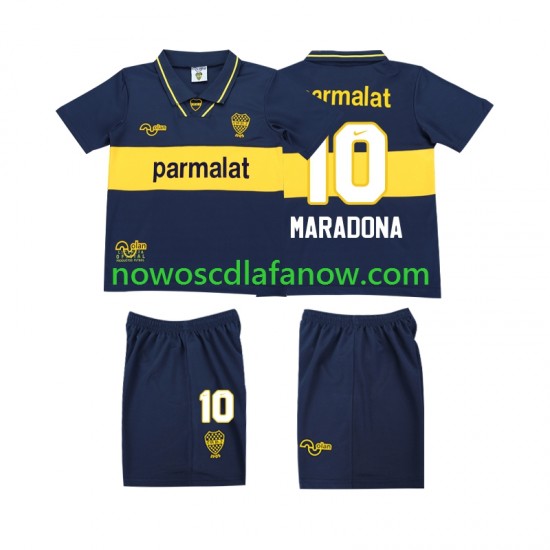 Koszulka CA Boca Juniors MARADONA 10 1993 1995 Retro Dziecięca Domowy Komplet Krótkie Rękawy