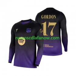 Koszulka FC Barcelona Anthony Gordon 17 Męska Wyjazdowy Komplet 2026-2027 Długie Rękawy