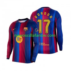 Koszulka FC Barcelona Anthony Gordon 17 Męska Domowy Komplet 2026-2027 Długie Rękawy
