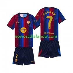 Koszulka FC Barcelona Ferran Torres 7 Dziecięca Domowy Komplet 2026-2027 Krótkie Rękawy