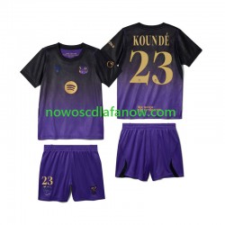 Koszulka FC Barcelona Jules Kounde 23 Dziecięca Wyjazdowy Komplet 2026-2027 Krótkie Rękawy