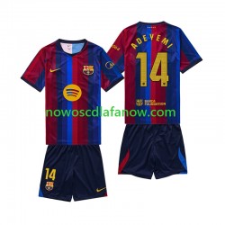 Koszulka FC Barcelona Karim Adeyemi 14 Dziecięca Domowy Komplet 2026-2027 Krótkie Rękawy