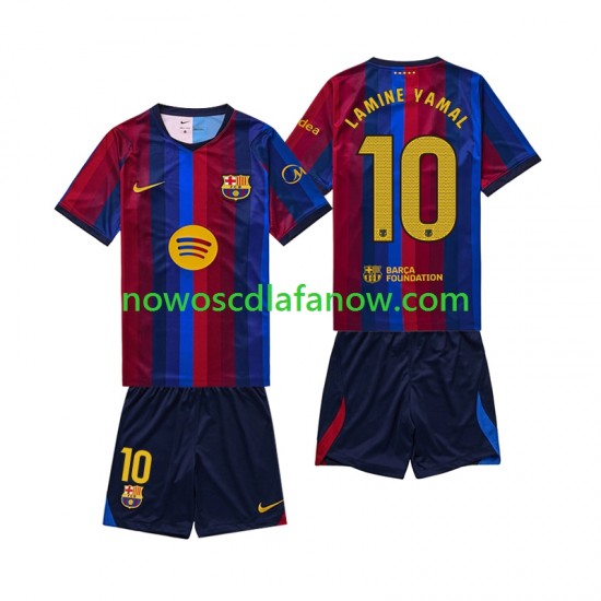 Koszulka FC Barcelona Lamine Yamal 10 Dziecięca Domowy Komplet 2026-2027 Krótkie Rękawy