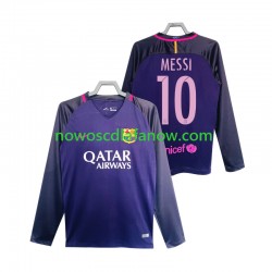 Koszulka FC Barcelona Lionel Messi 10 2016 2017 Retro Męska Wyjazdowy Komplet Długie Rękawy